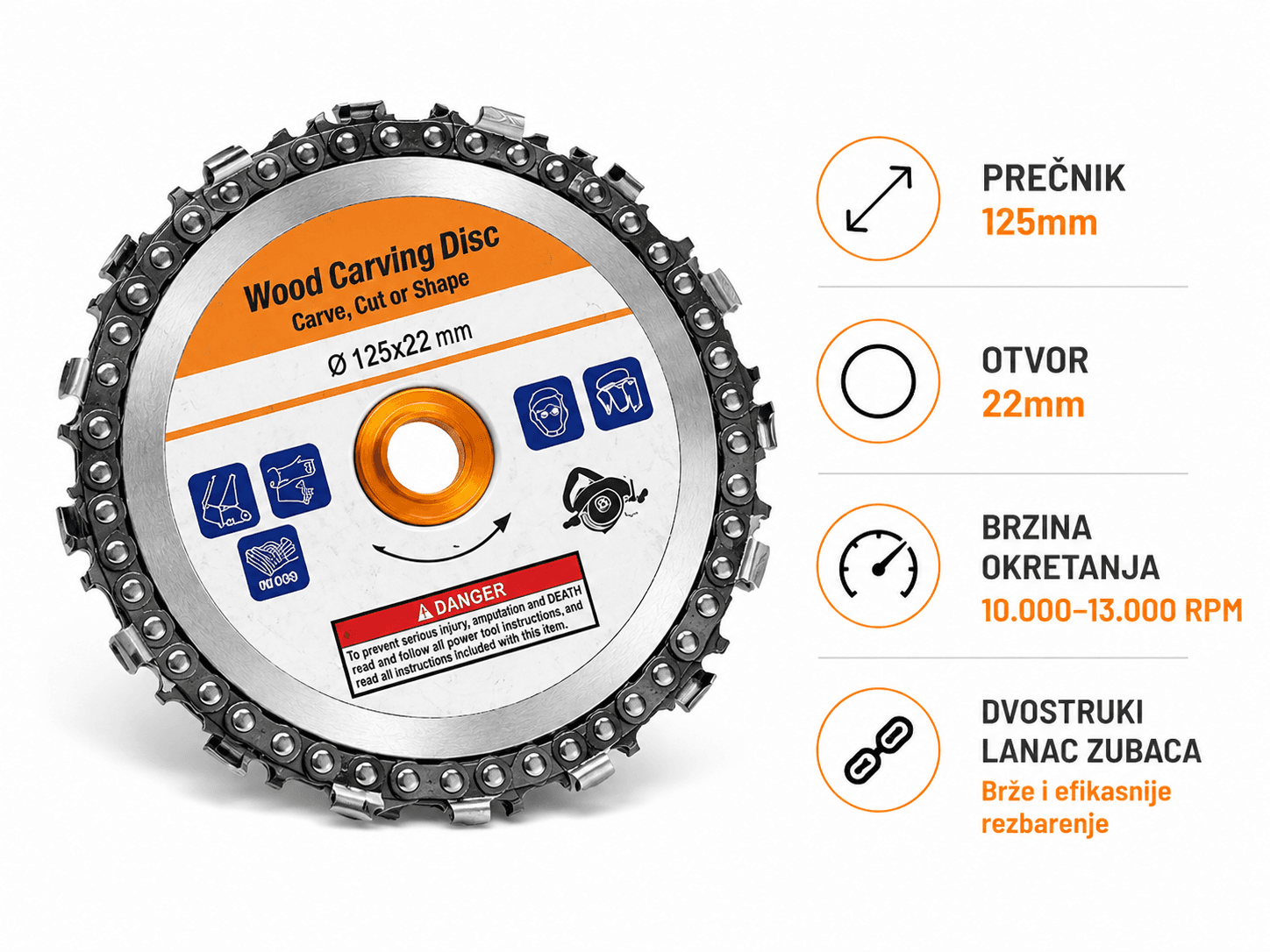 Lančani disk za obradu drveta 2