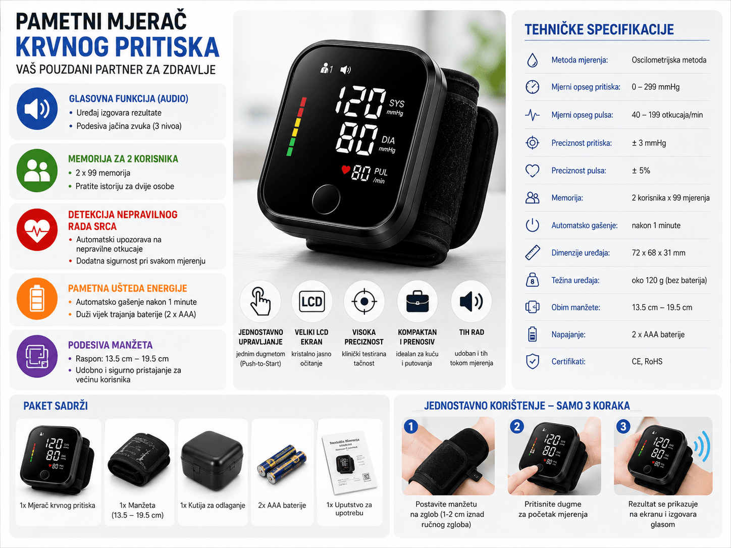 Digitalni Tlakomjer za Pritisak 2