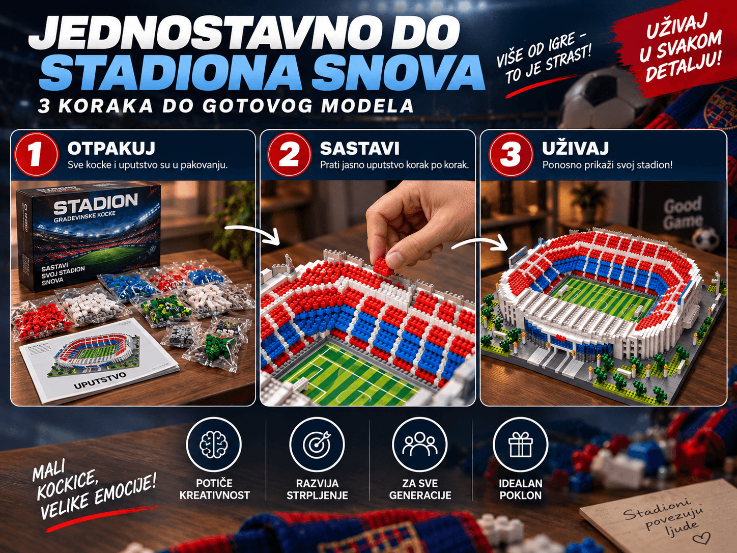 Fudbalski Stadion – Kreativni Set Građevinskih Kockica 3